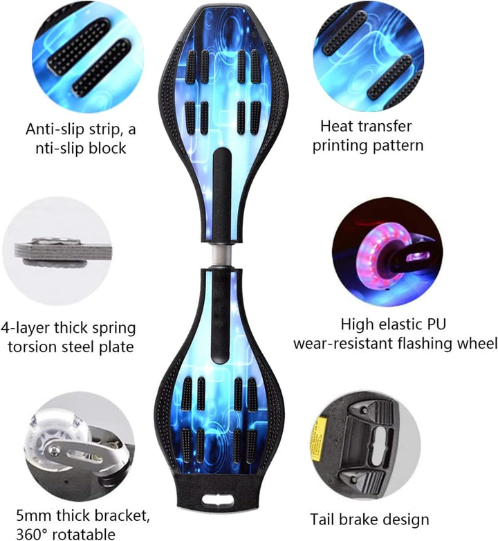 Sumeber Waveboard Kinder Street Surfen Caster Torsion Skateboard Double Decks Casterboards für Wave/