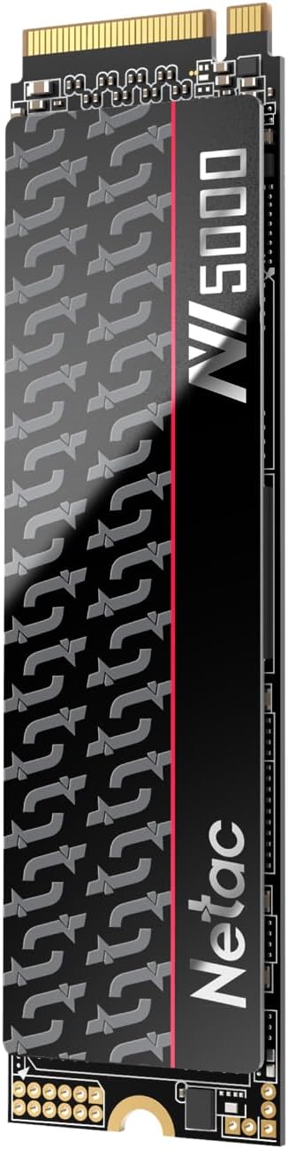 Netac NV5000 2TB NVMe 1.4 Interne SSD M.2 PCIe 4.0 Geschwindigkeit bis zu 5000MB/s, für PC, PS5, tra