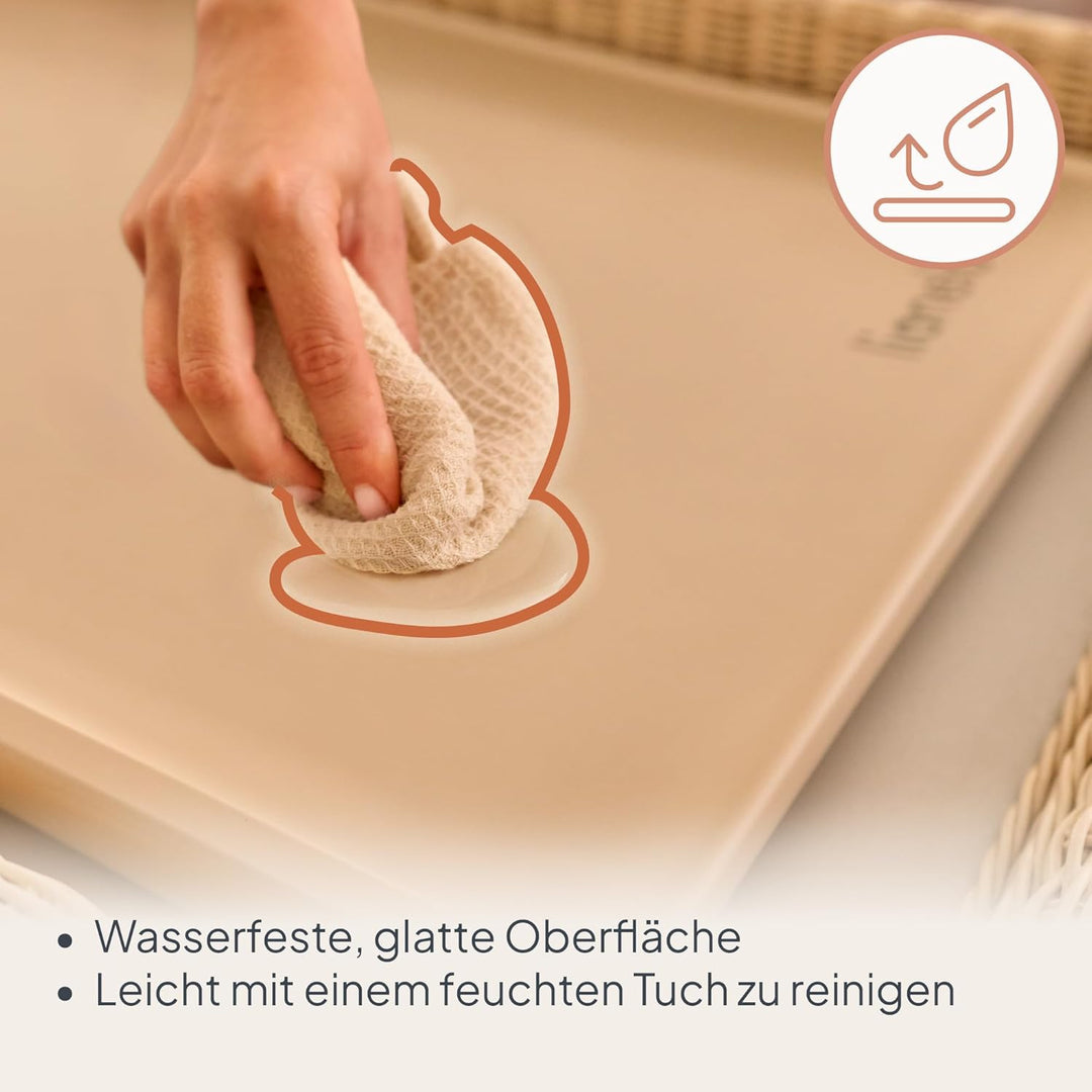 Lionelo Megs Wickelauflage für Wickeltische, wasserdicht, waschbar, multifunktional, weicher PU-Scha