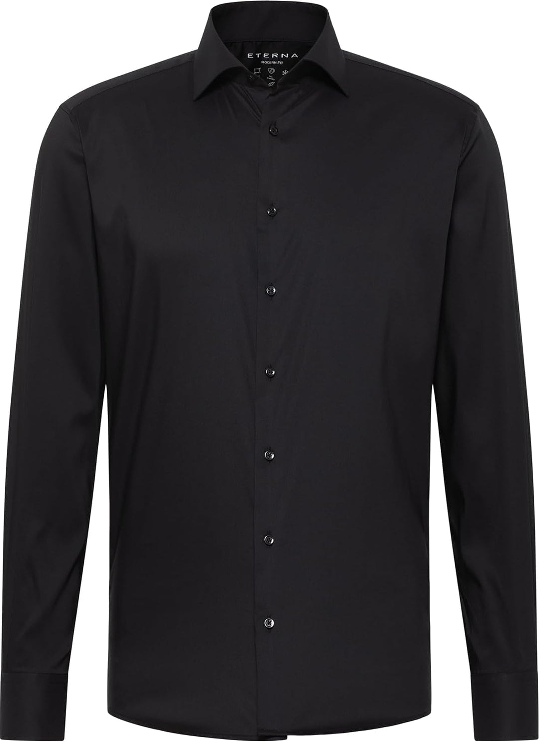 ETERNA Male Performance Shirt unifarben MODERN FIT 39 Schwarz, 39 Schwarz