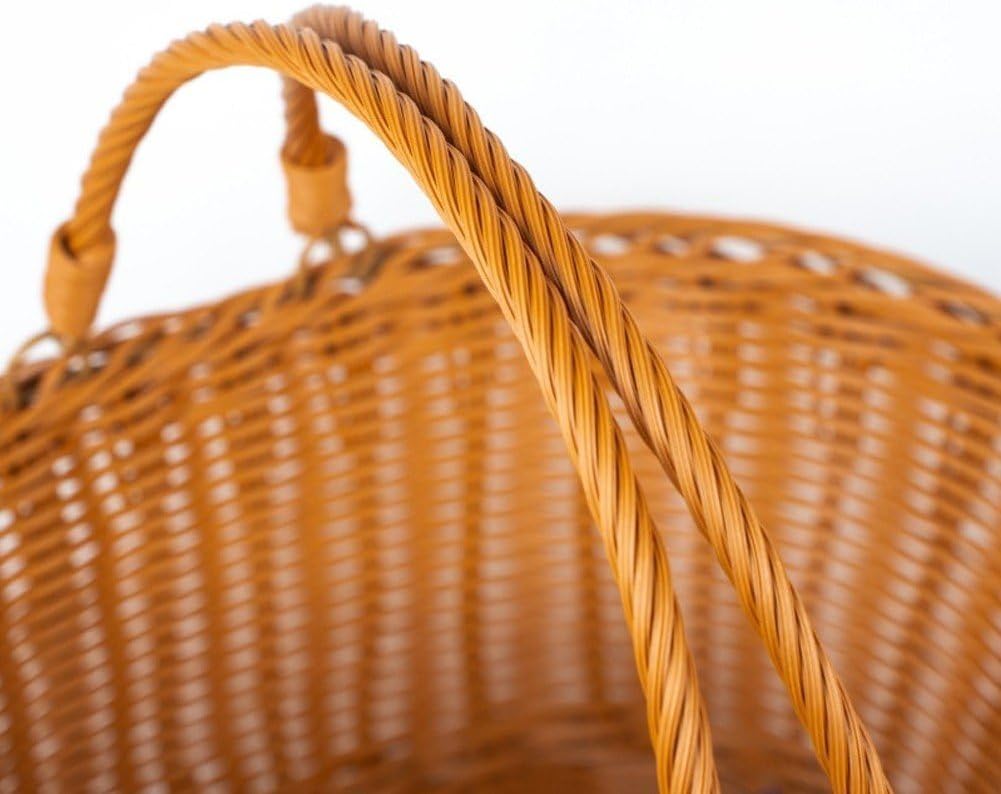 Picknickkorb Griff, Rattan-aufbewahrungskorb, Einkaufskorb, Gewebter Korb Für Brot, Obst, Snacks, Ge