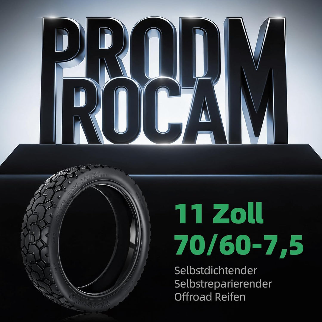 70/60-7,5 Ersatzreifen für Segway Ninebot ZT3 Pro, 11 Zoll Selbstreparierender Schlauchlose Reifen C
