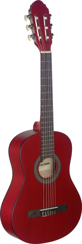 Stagg C410 1/2 Grösse Name Klassische Gitarre – Schwarz 1/2 rot, rot