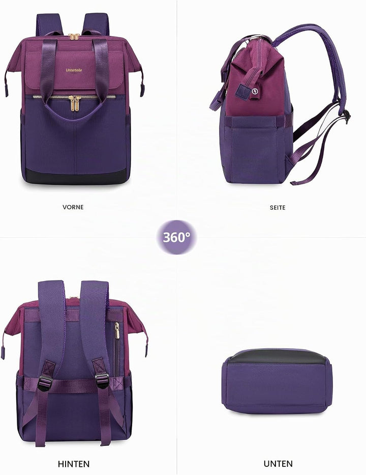 LOVEVOOK Damen Rucksack Modern, Laptop Schulrucksack Wasserdicht, Schultasche Teenager Backpack Wome