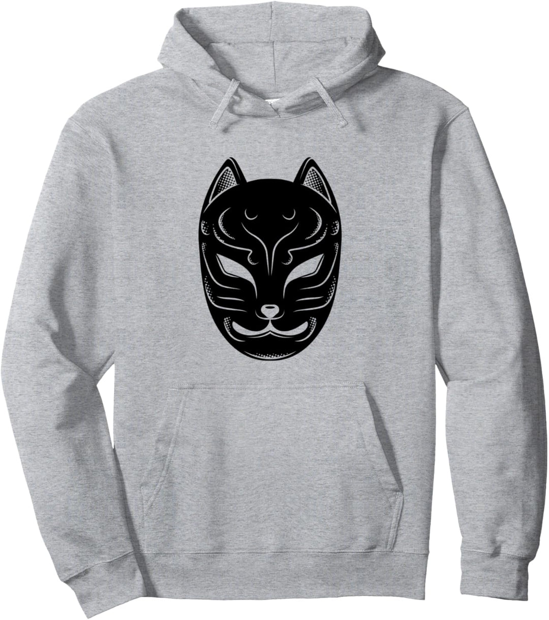 Kitsune Maske Fuchs Maske Pullover Hoodie
