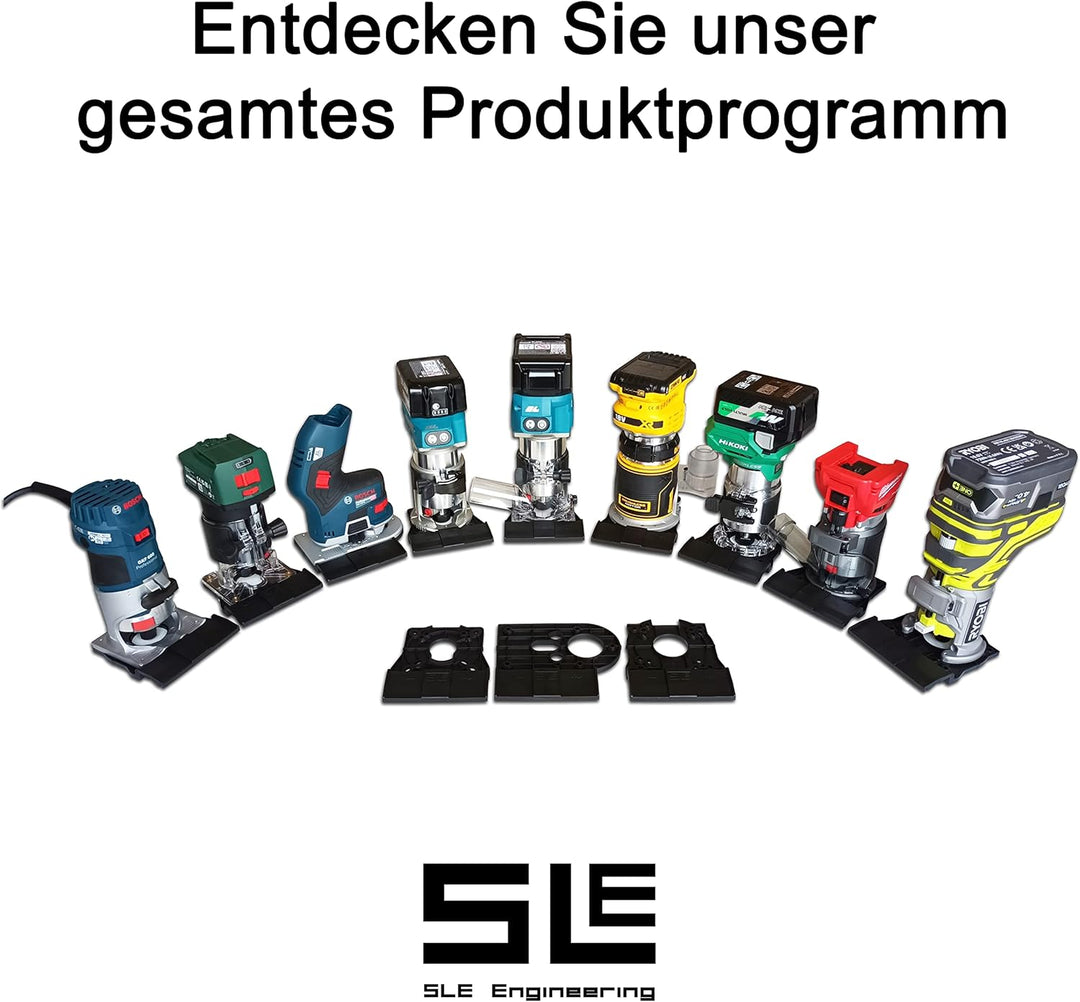 SLE Profi Führungsschienenadapter für Bosch GLF 55-6 / GLF 18V-8 / GKF 500 / GKF 550 für Makita/Bosc