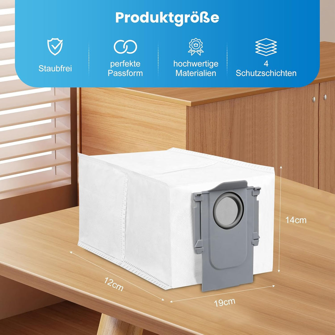 12 Stück Staubbeutel für Roborock S8 MaxV Ultra/Saros 10R/Qrevo Pro/Q revo/Qrevo MaxV/Qrevo S/Qrevo