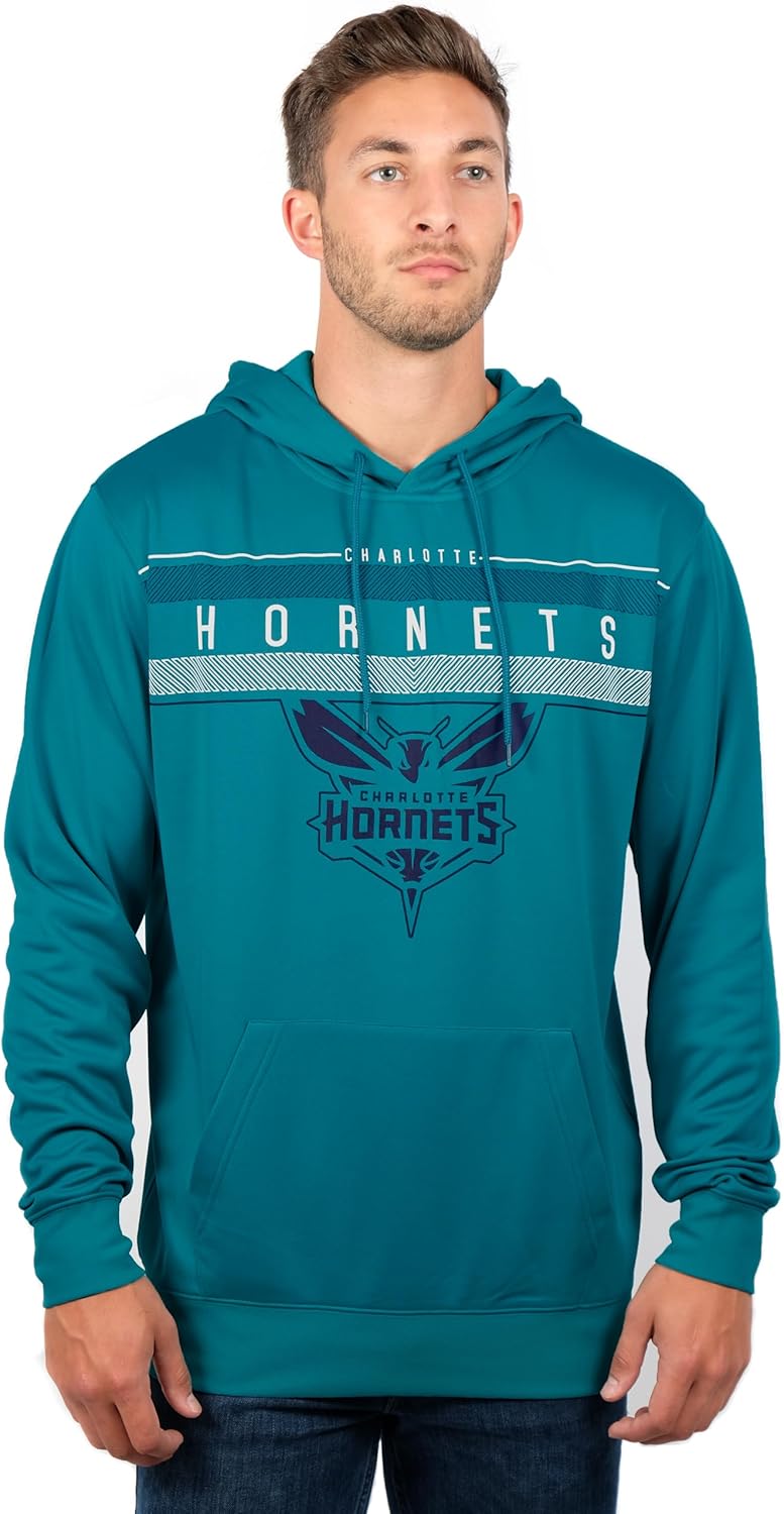 NBA Herren Fleece Hoodie Pullover Sweatshirt Poly Midtown, Herren, Midtown Hoodie S Blaugrün, S Blau