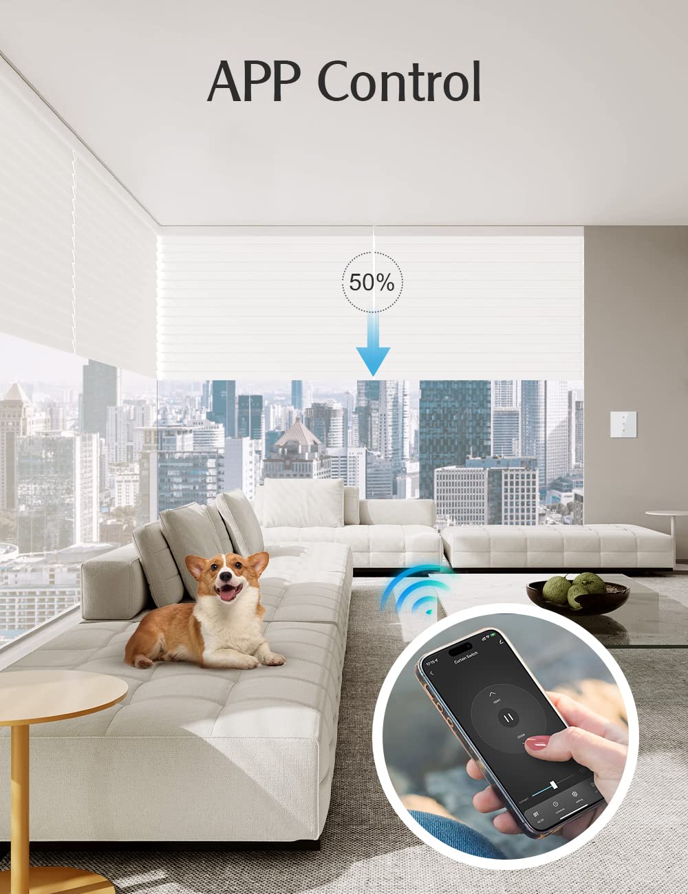 [6.1 Gen.] Maxcio Wlan Rolladenschalter, Smart Rolladen Zeitschaltuhr für Rollläden, Jalousien, Sonn