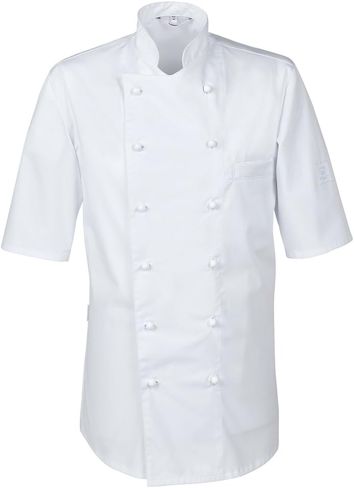 Greiff Grösse 3XL gastro moda Herren Cuisine Premium Kochjacke Halbarm Regular Fit Weiss Modell 5567