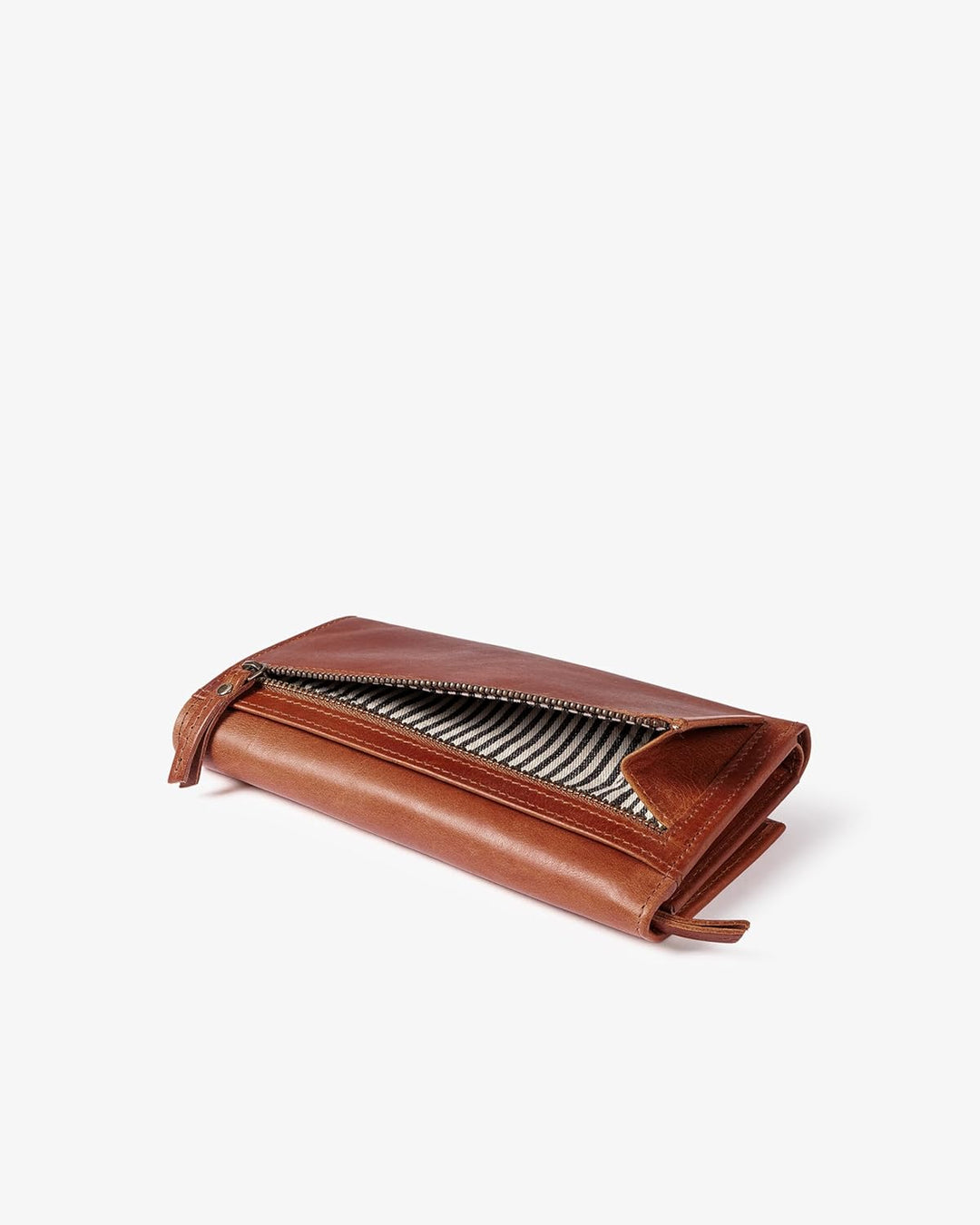 HOLZRICHTER Berlin Geldbörse 4-3 (XL) Cognac – geräumige Geldbörse, Portemonnaie aus Premiumleder, C