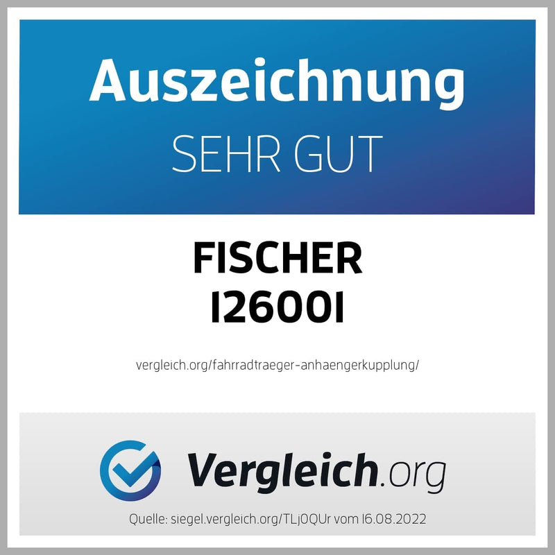 Fischer Kupplungs-Fahrradträger ProlineEvo 2, für 2 Fahrräder bis 60kg Nutzlast, E-Bike geeignet, vo