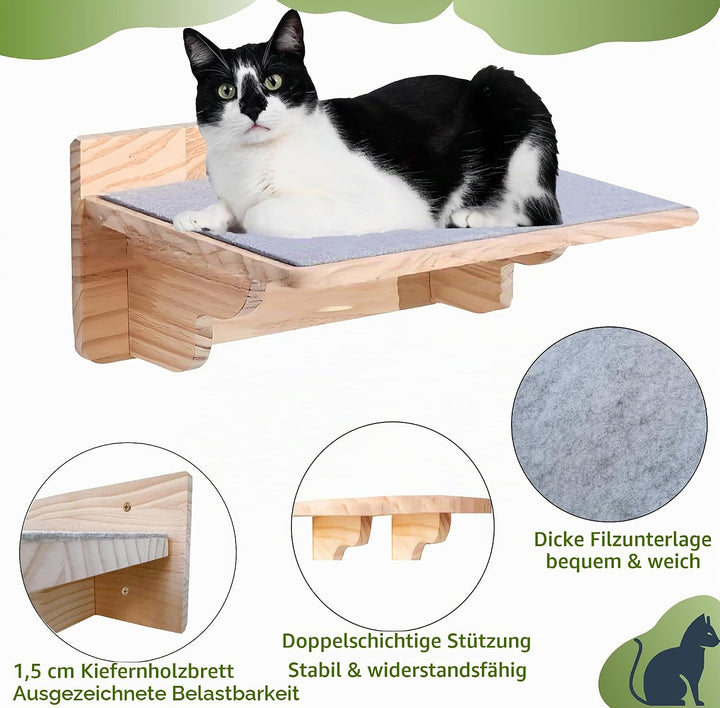 kletterwand Katzen Wand montierte Katze-Hängematte ﻿Katze Kletterwandmit Katzentreppe für die Wand,