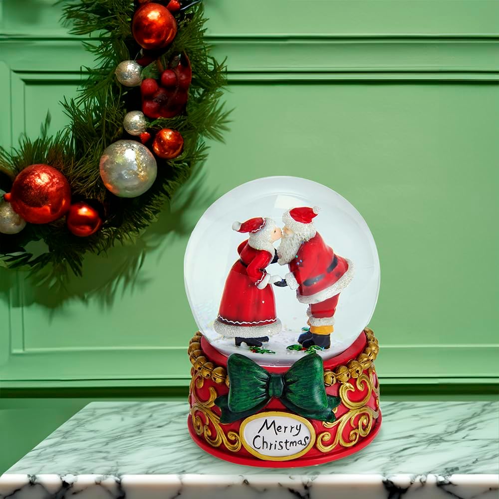 Kurt S. Adler Kurt Adler Musik Mr. &amp; Mrs. Claus, 100 mm Schneekugel, Mehrfarbig, 100 mm