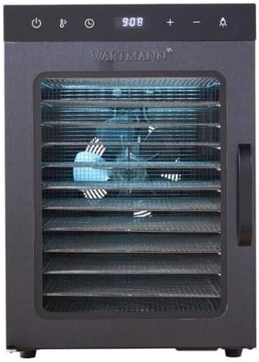 WM-2512 Dörrautomat aus Edelstahl - Kompakter Dörrautomat mit 12 Dörrgittern aus BPA-freiem Edelstah