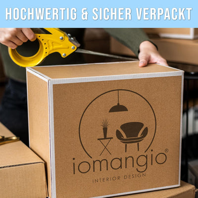 iomangio® Glasplatte Rund Ø 70cm Durchmesser Schwarz - Glasscheibe aus gehärtetem ESG Glas 8mm Dick