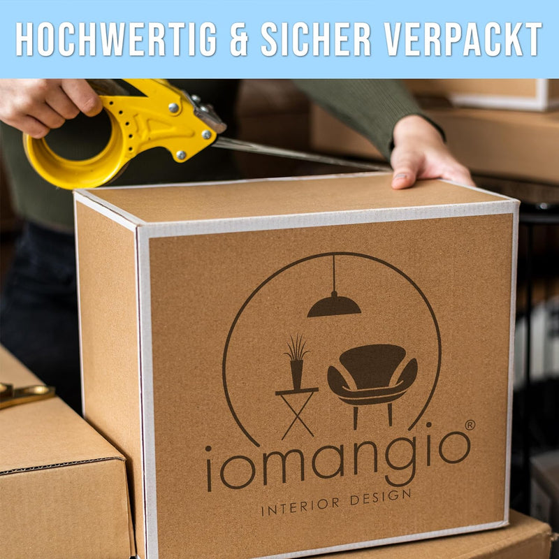 iomangio® Glasplatte Rund Ø 70cm Durchmesser Schwarz - Glasscheibe aus gehärtetem ESG Glas 8mm Dick