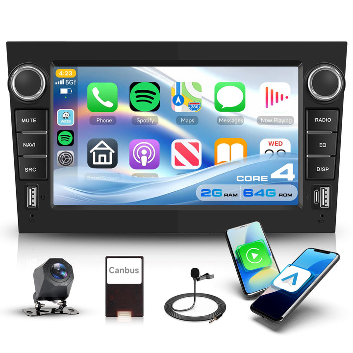 Rimoody Autoradio für Opel Corsa/Astra/Zafira/Meriva/Combo, 7 Zoll Android 15 Autoradio mit 2+64GB,