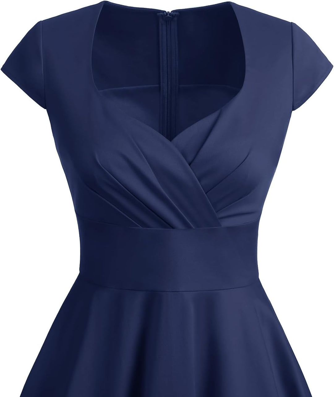 Bbonlinedress 1950er Vintage Retro Cocktailkleid Rockabilly V-Ausschnitt Faltenrock Abendkleid Party