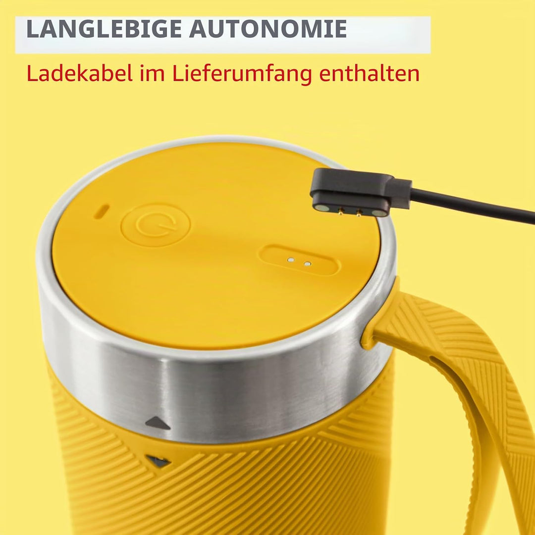 Moulinex Lightmix LM1C0210 Tragbarer Standmixer, 300 ml, leistungsstark, wiederaufladbar, Gelb