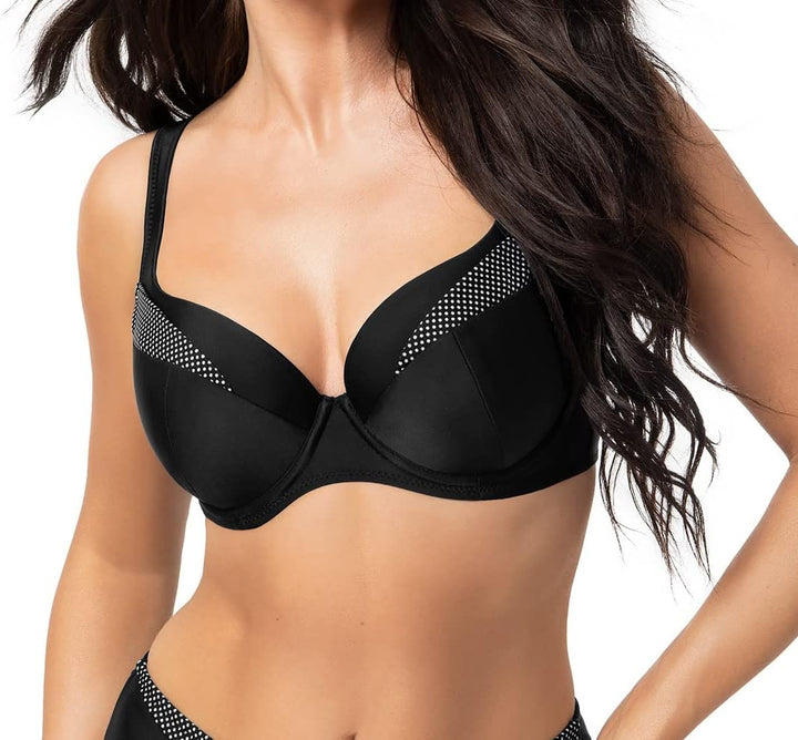 Selente My Secret Damen moderner Bikini mit Bügel-Top in grossen Grössen (Made in EU) 95G Schwarz mi