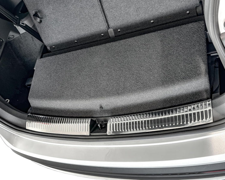 RECAMBO Ladekantenschutz Edelstahl Hochglanz poliert, Chrom Look - kompatibel für Seat Tarraco - KN2