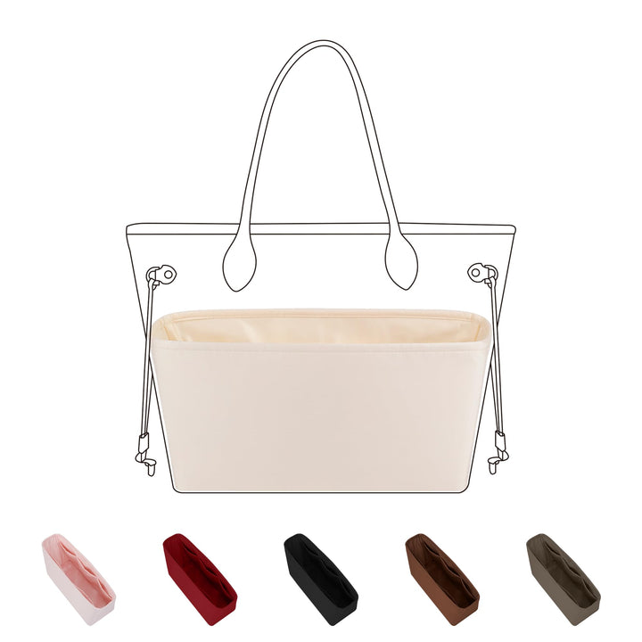DGAZ Seide Handtasche Organizer für LV Neverfull PM/MM/GM, Taschenorganizer Tasche in Tasche Organiz