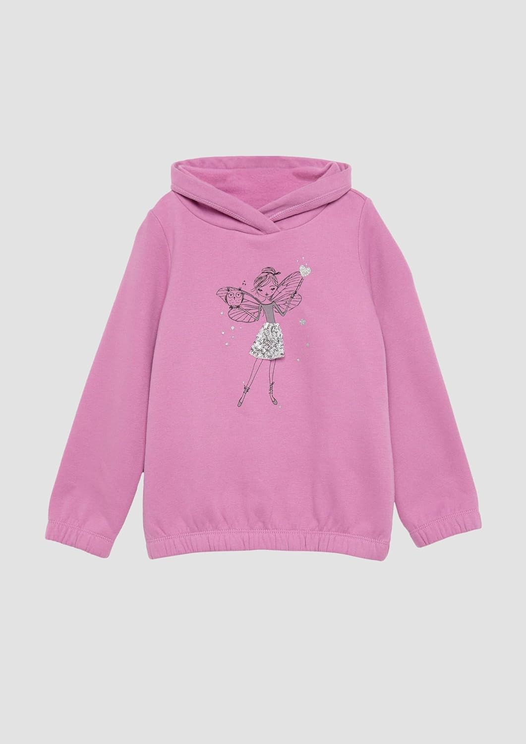 s.Oliver Wärmendes Sweatshirt mit Schalkragen und Glitzer-Artwork 92-98 4446_pink, 92-98 4446_pink