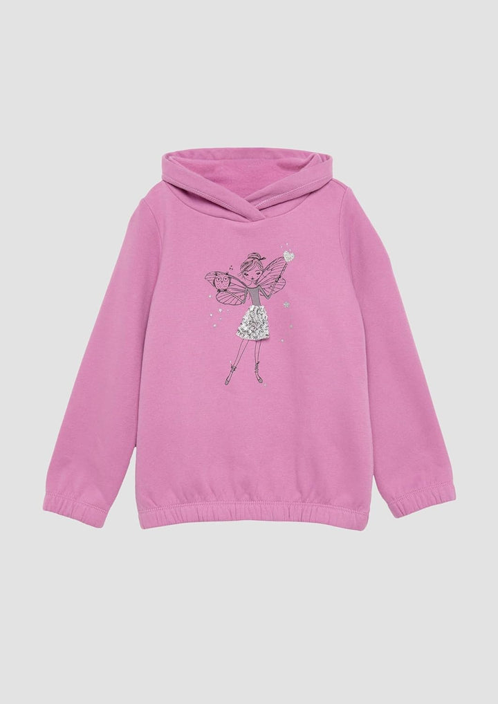 s.Oliver Wärmendes Sweatshirt mit Schalkragen und Glitzer-Artwork 92-98 4446_pink, 92-98 4446_pink