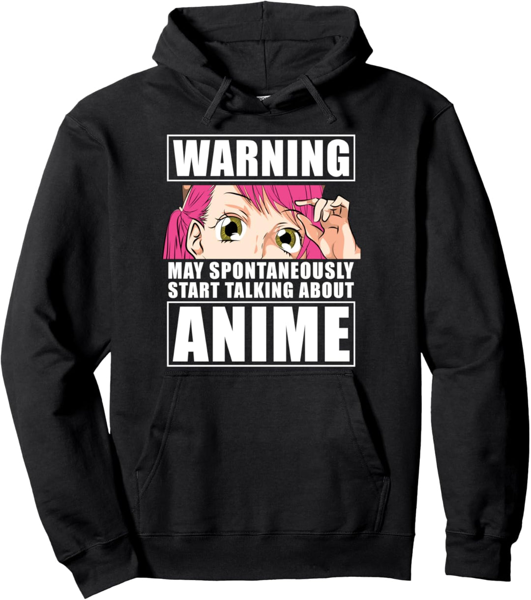 Achtung ich spreche eventuell über Animes Lustiges Anime Pullover Hoodie