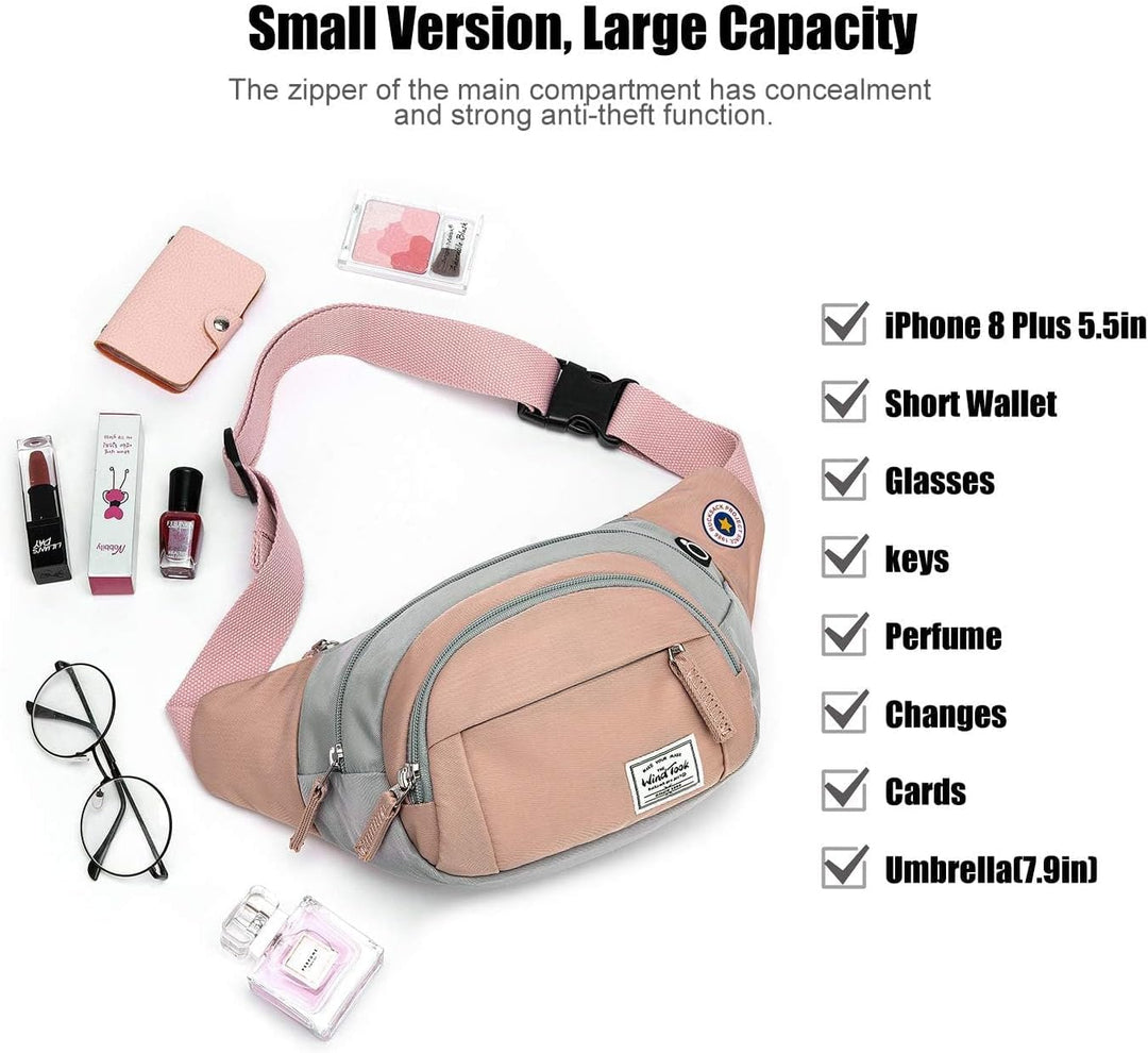 Wind Took Bauchtasche Gürteltasche Brusttasche Stylisch gross Hüfttasche Sport Handytasche mit Kopfh