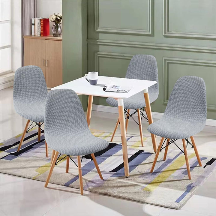 Jaotto Stuhlhussen 6er Set Strech, Esszimmerstühle Bezug Universal Waschbar Abnehmbare,Elegante Stuh