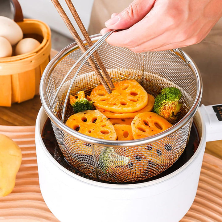 Yosoo Health Gear Dampfkorb aus Edelstahl mit Hitzebeständigen Griffen, Küchensieb zum Kochen, Leben