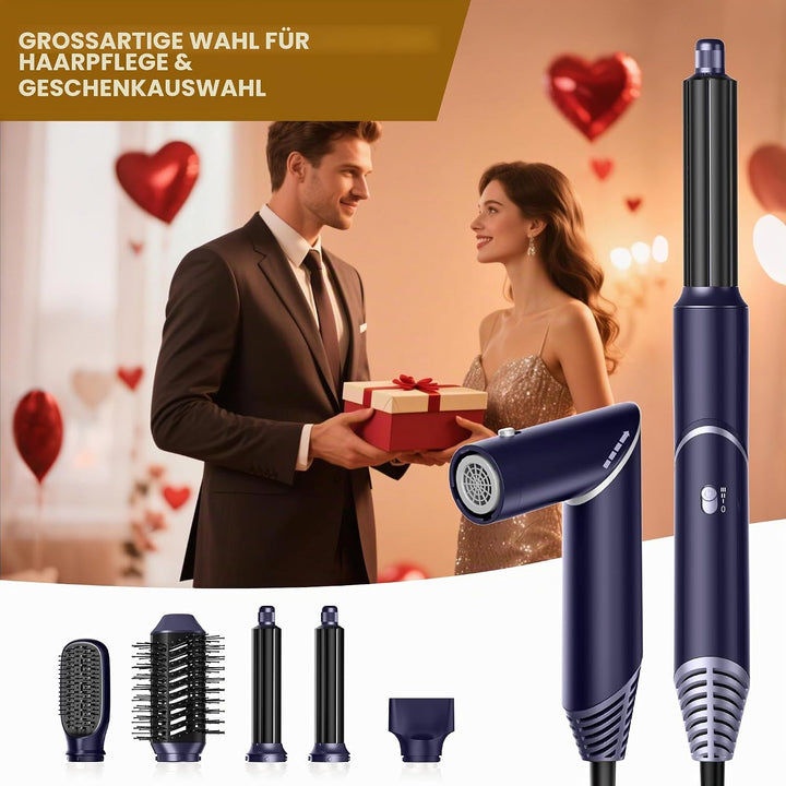 UKLISS Airstyler 5 in 1 Hairstyler Luft-Lockenstab Ionen Haartrockner Warmluftbürste Multistyler 5 i