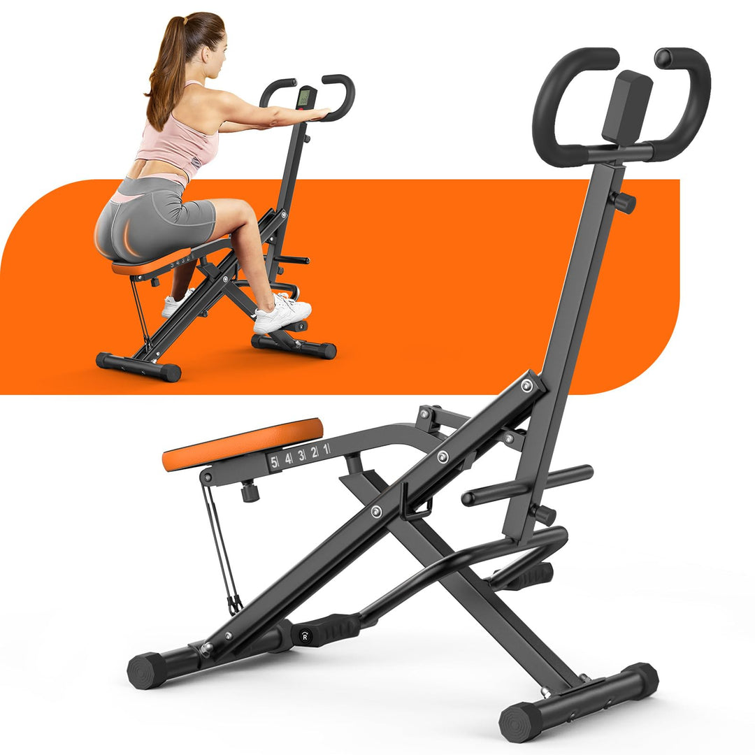 Dskeuzeew Squat Machine Faltbare Kniebeugenmaschine Heimtrainer Fitnessgeräte Kniebeugen mit Widerst