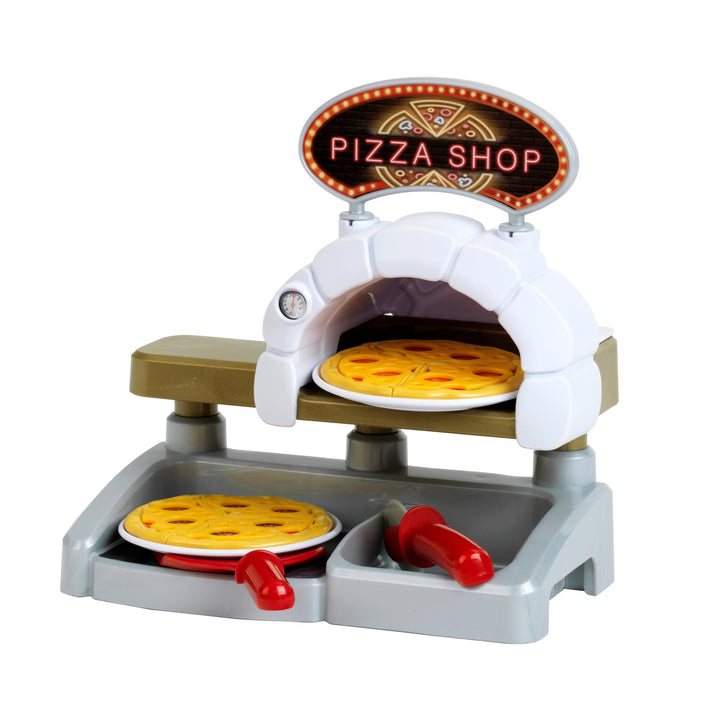 Theo Klein 7337 Pizza Station Kreatives Spielset mit Pizzarad, Teller & Pizzen Spielzeug für Kinder