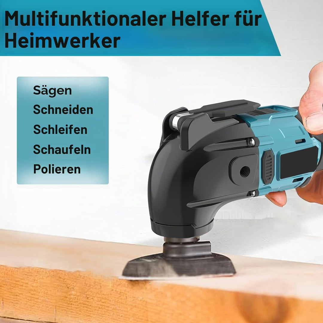 Akku Multifunktionswerkzeug Ersatz für Makita Multifunktionswerkzeug 18v, 4°Oszillationswinkel &amp; 6-G