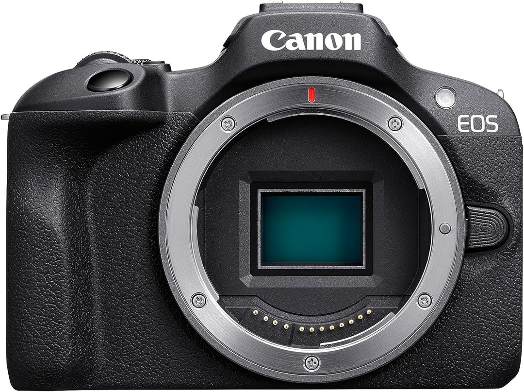 Canon EOS R100 Spiegellose Kamera + RF-S 18-45mm is STM Objektiv & 9967B002 Akku LP-E17, schwarz Bun
