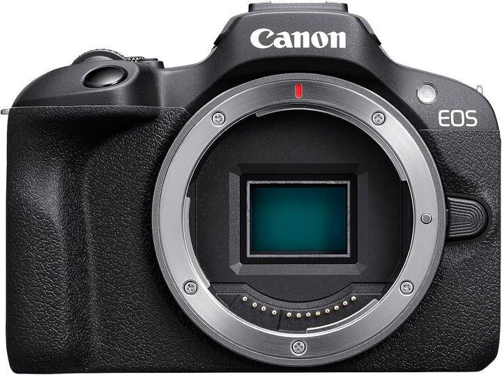 Canon EOS R100 Spiegellose Kamera + RF-S 18-45mm is STM Objektiv & 9967B002 Akku LP-E17, schwarz Bun