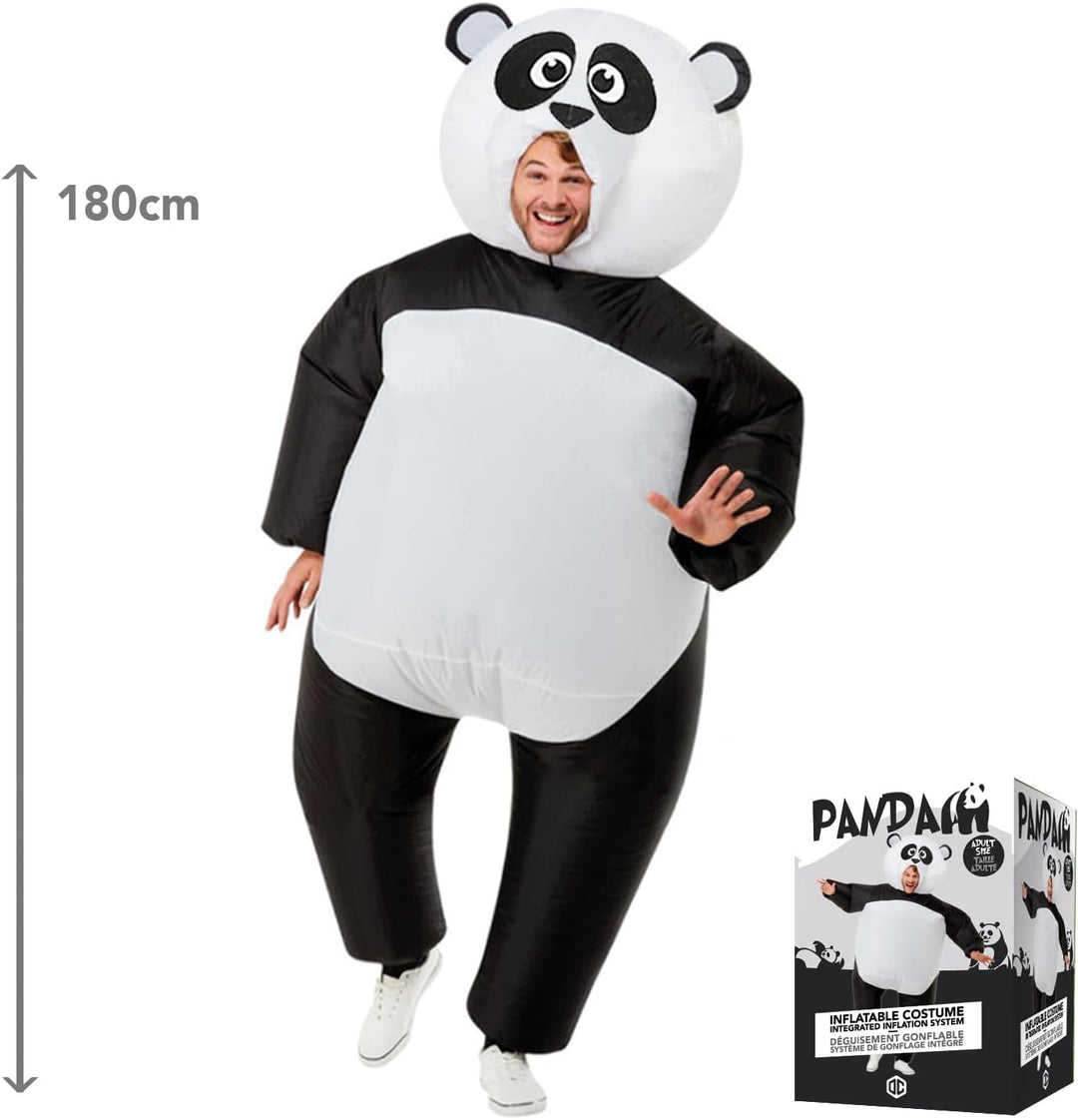 Aufblasbare Panda Verkleidung | Ungewöhnliches Kostüm in Erwachsenengrösse | Premium Qualität | Aus