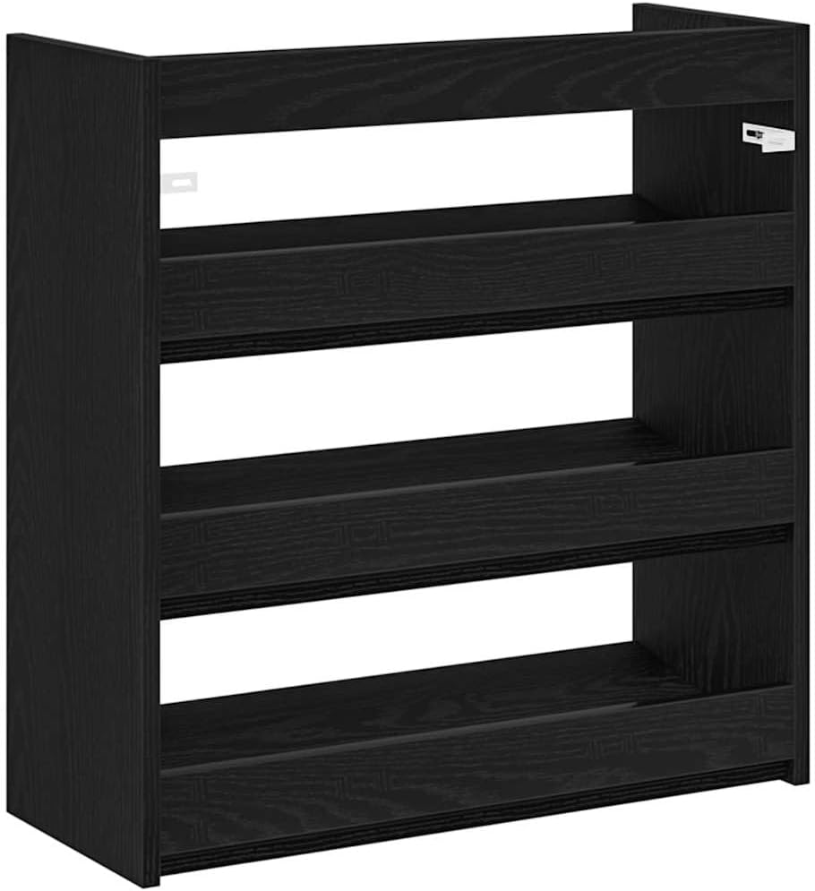vidaXL Schuhregal Schwarz 60x25x62 cm Holzwerkstoff, Schuhschrank, Schuhaufbewahrung, Schuhe Organiz