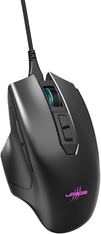 uRage Gaming-Maus Reaper 410, kabelgebundene Maus mit 7 programmierbaren Tasten, bis zu 12.000 DPI,
