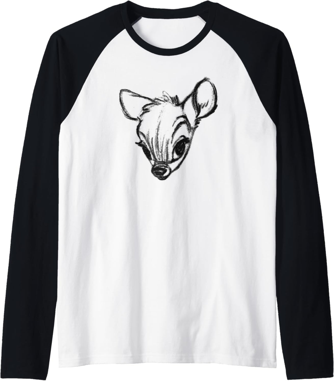 Disney Bambi Face Sketch Raglan