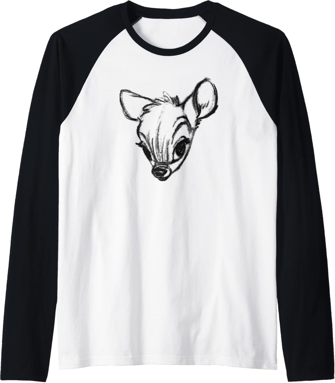 Disney Bambi Face Sketch Raglan