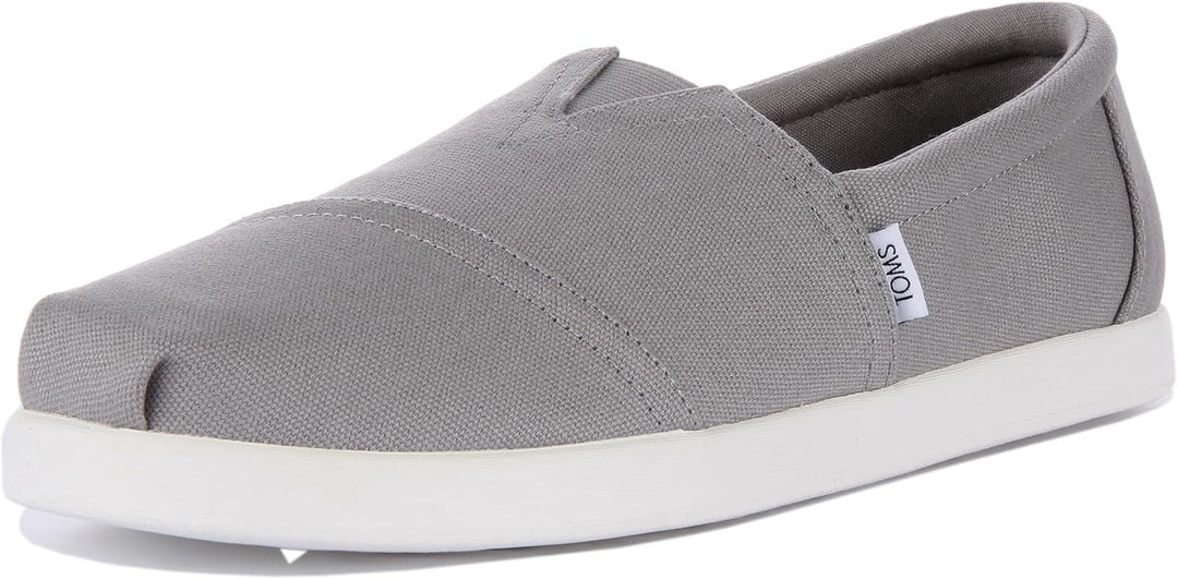 TOMS Herren Alp FWD Flacher Slipper 46 EU Grau Recycelte Baumwollleinwand, 46 EU Grau Recycelte Baum