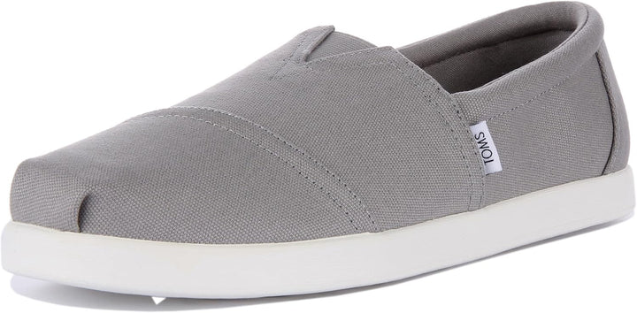 TOMS Herren Alp FWD Flacher Slipper 46 EU Grau Recycelte Baumwollleinwand, 46 EU Grau Recycelte Baum