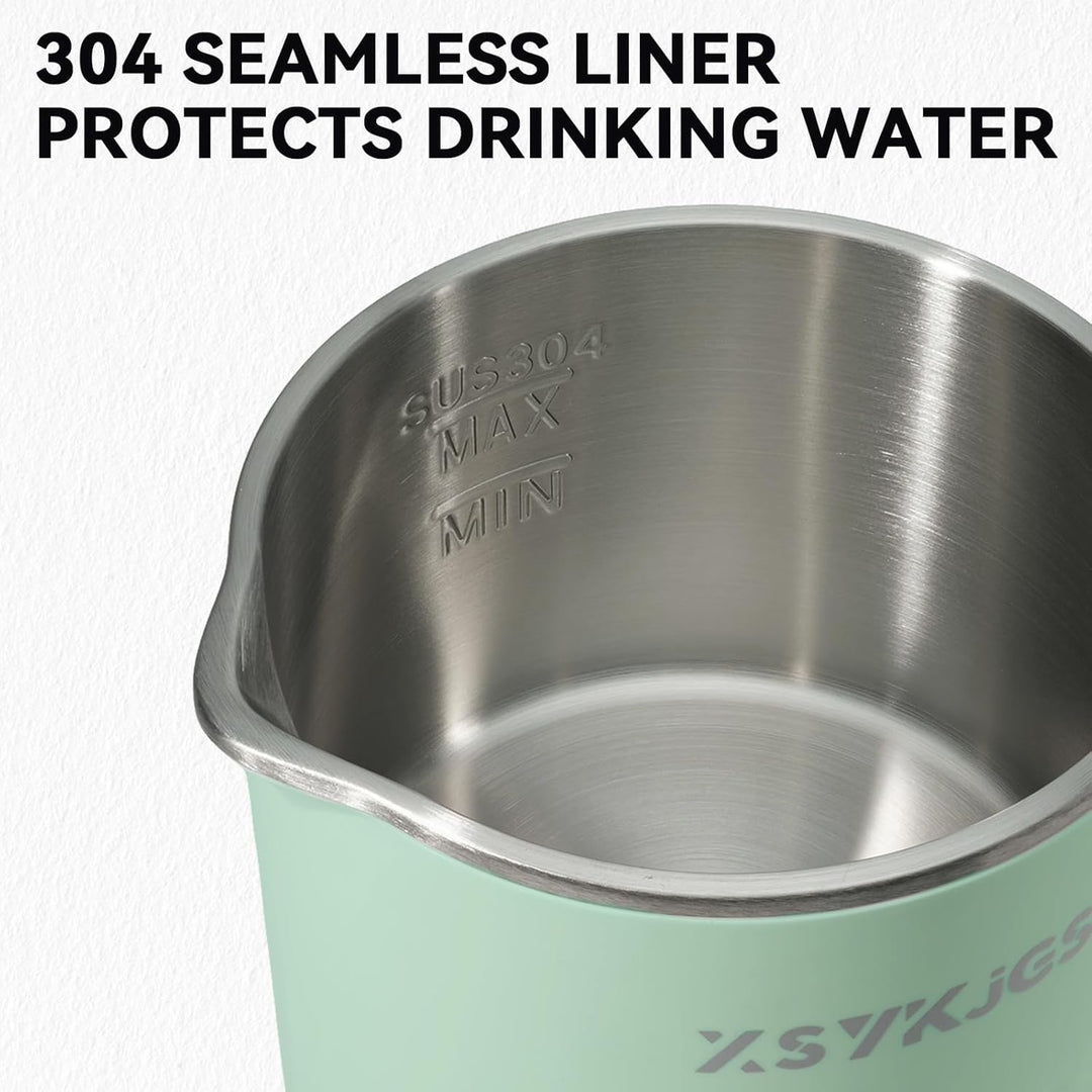 Faltbarer Wasserkocher 1L Grün Reise Camping Wasserkessel - 600W 304 Edelstahl Elektrischer Wasserko