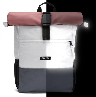 Ela Mo Rucksack Damen Schön, Komfortabel und Durchdacht 18 L (Night Edition - Peach), Night Edition