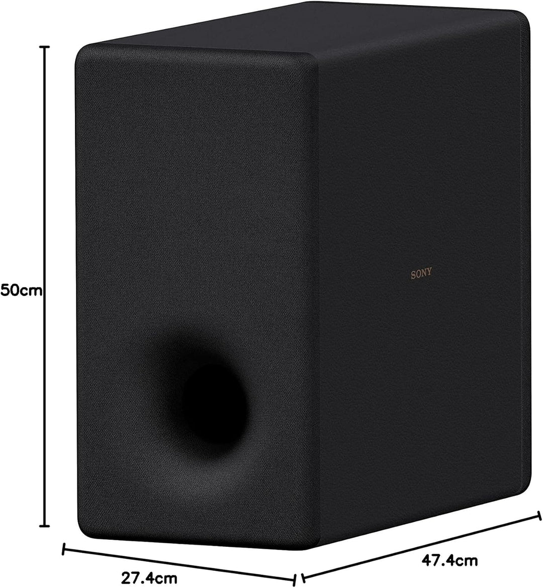 Sony SA-SW3 Kompakt-Subwoofer (200W Ausgangsleistung), Schwarz, Negro