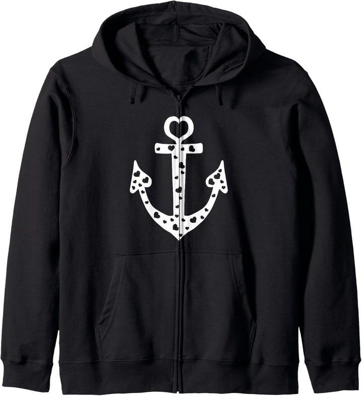 Anker Symbol mit Herz Kapuzenjacke